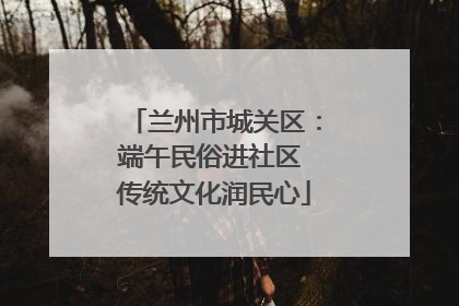 兰州市城关区：端午民俗进社区 传统文化润民心